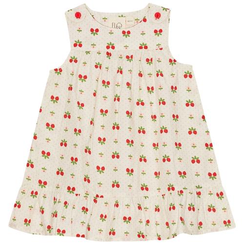 Flöss Sofia Kjole Soft White Berry 110 cm  Hvid  110 cm  kvinde