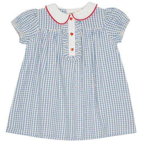 Flöss River Kjole Blue Soft White Gingham | Blå | 128 cm