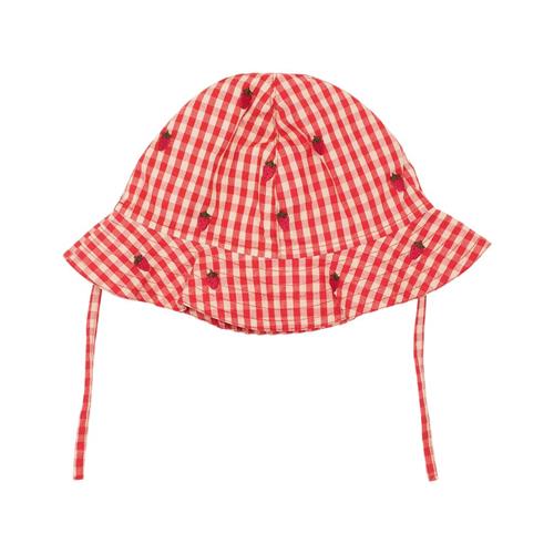 Flöss Molly Solhat Berry Gingham | Rød | 6-8 years