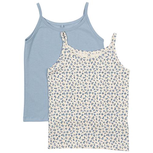 The New GOTS Strap Top 2-Pack Ashley Blue | Blå | 5-6 years