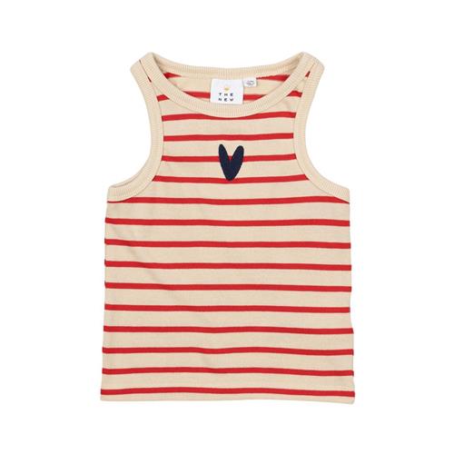 The New GOTS Nil Kort Top Poppy Red Striped | Rød | 7-8 years