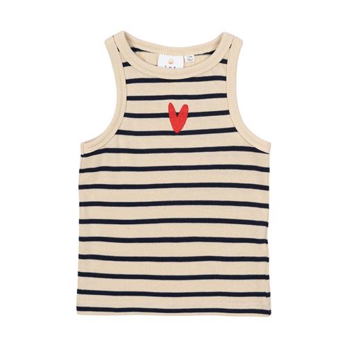 The New GOTS Nil Kort Top Mood Indigo Striped | Marine blå | 3-4 years