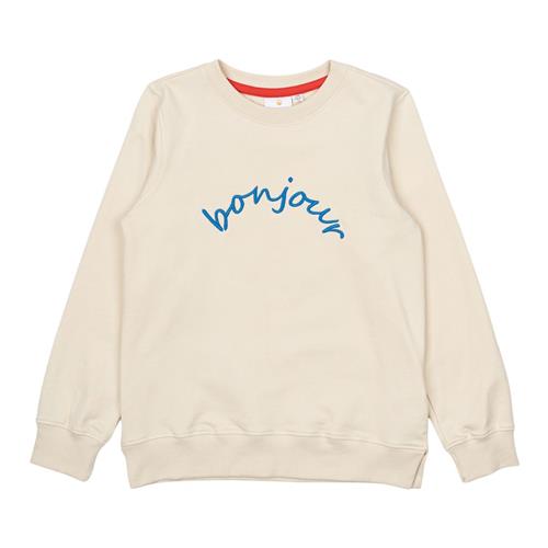 The New GOTS Ness Sweatshirt White Swan 7-8 Y  Creme  7-8 år  kvinde