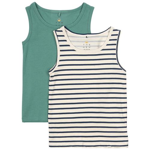 The New GOTS Tank Top 2-Pack Bottle Green 7-8 Y  Grøn  7-8 år  mand
