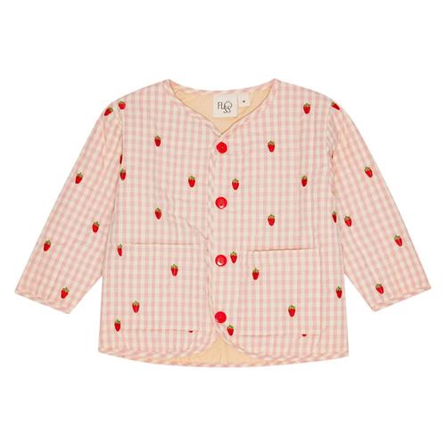 Flöss Dolly Jakke Pink Berry Gingham | Lyserød | 80 cm