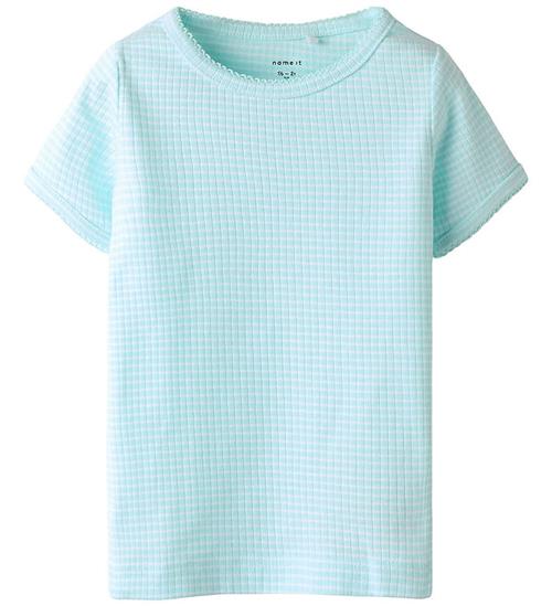 Se Name It T-shirt - Rib - NmfFiaktie - Blue Light ved KidsWorld