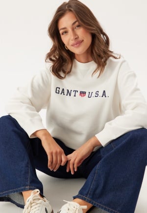 GANT Shield Usa C-neck Sweat EGGSHELL XL