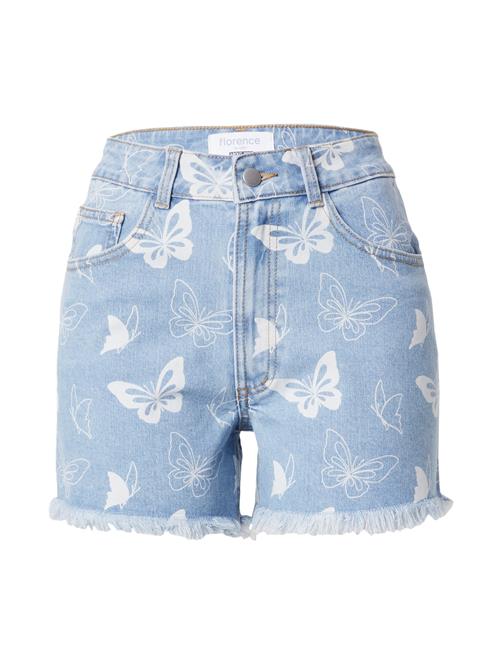 florence by mills exclusive for ABOUT YOU Jeans 'High Tide'  lyseblå / hvid