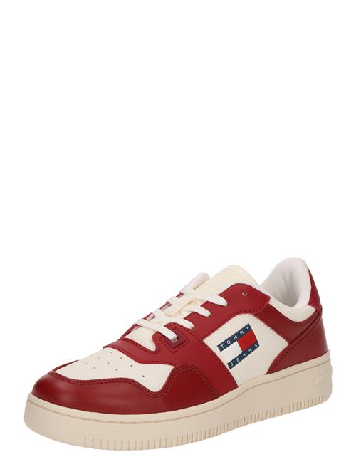 Se Tommy Jeans Sneaker low 'RETRO BASKET ESS MEG 3A3'  navy / mørkerød / naturhvid ved About You