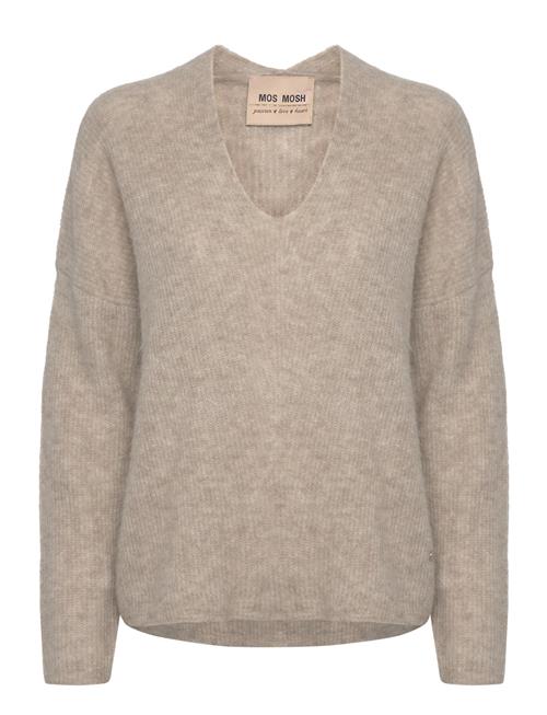 Se Mmthora V-Neck Knit MOS MOSH Brown ved Booztlet