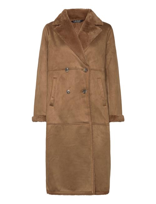 Faux-Fur & Faux-Suede Coat Lauren Ralph Lauren Brown