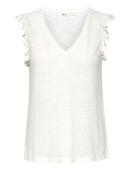 Se Crluna Jersey T-Shirt Cream White ved Booztlet