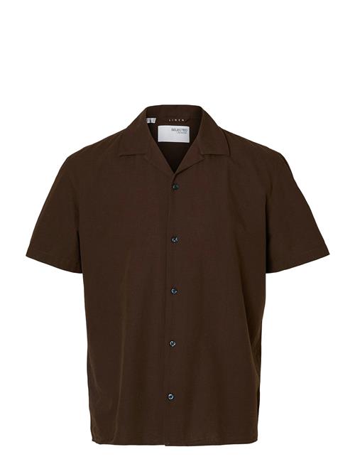 Slhrelaxsun Shirt Ss Resort Selected Brown