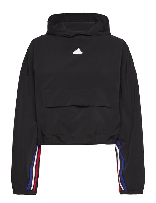 Express All Gender Woven Hoodie Adidas Sportswear Black