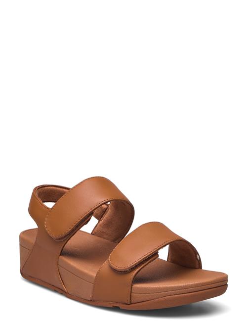 Se Lulu Adjustable Leather Back-Strap Sandals FitFlop Brown ved Booztlet