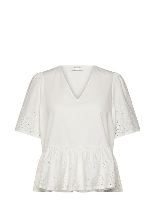 Se Rwlauren Ss Regular Blouse Rosemunde White ved Booztlet