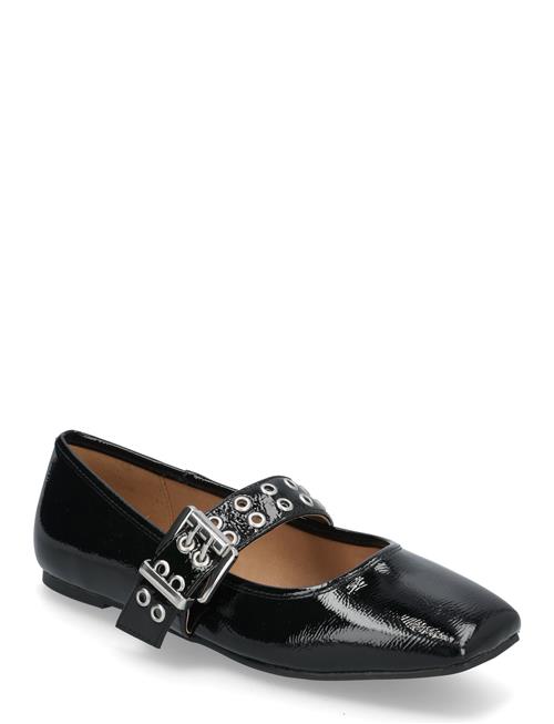 Biarose Karré Mary Jane Flat Faux Leather Bianco Black