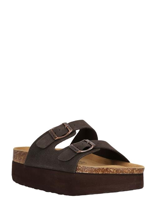 Gaze W Leather Chunky Cork Sandal Cruz Brown