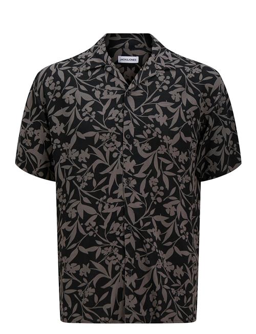 Jack & Jones Jjjeff Monochrome Resort Shirt Ss Jack & J S Black