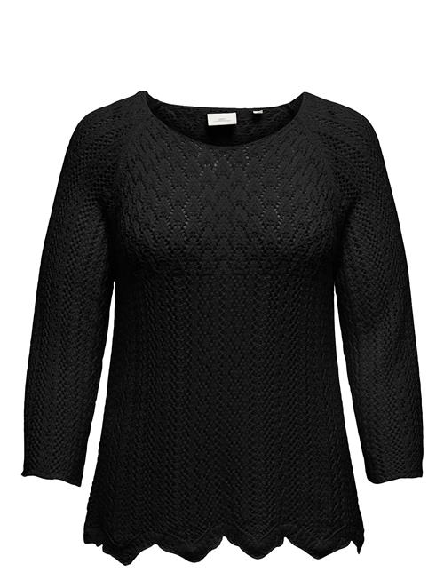 Se Carnola Life 3/4 Pullover Knt Noos ONLY Carmakoma Black ved Booztlet