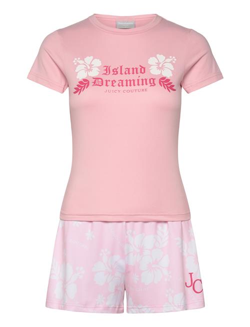 Se Island Dreaming Top/ Short Set Juicy Couture Pink ved Booztlet