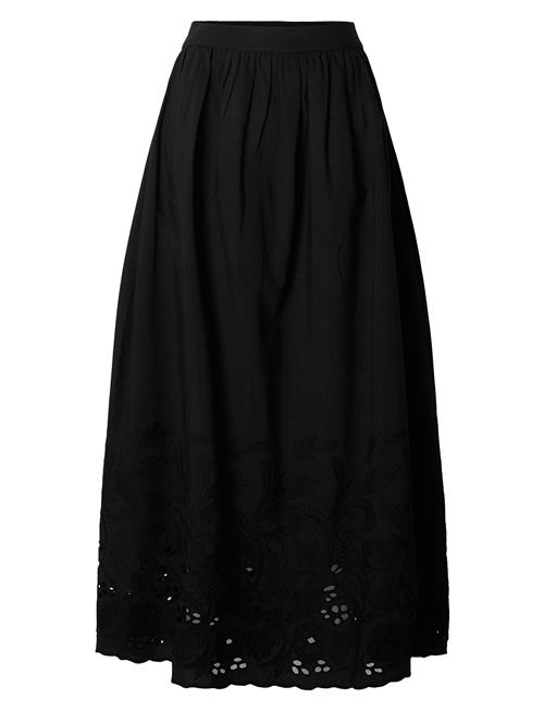 Se Slfdahlia Hw Ankle Broderi Skirt B Selected Black ved Booztlet