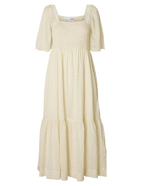 Slfdora Ss Aop Ankle Dress B Selected Femme Cream