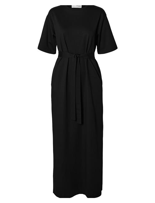 Slfessential Ss Pocket Ankle Dress Noos Selected Black