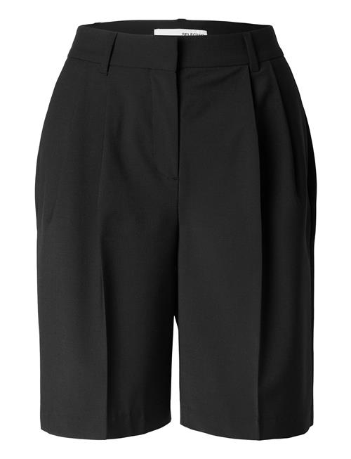 Slfabbi Ls Hw Bermuda Shorts Selected Femme Black