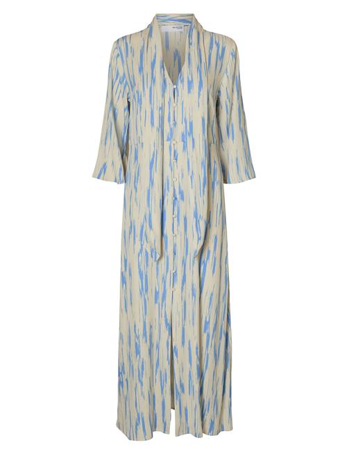 Slfbaela 3/4 Aop Ankle Dress B Selected Blue