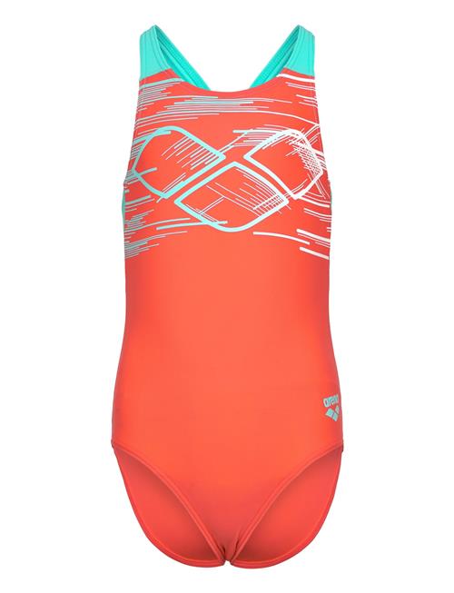 Girl's Arena Pastime Swimsuit V Back Arena Coral