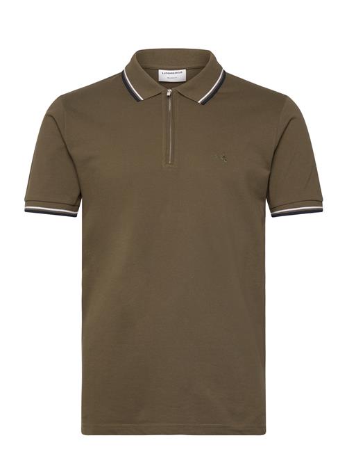 Polo Pique W. Zip Lindbergh Khaki