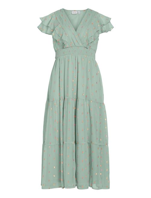 Vikaren C/S Midi Frill Dress/Dc/Ka Vila Green