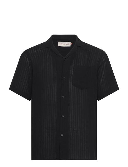 Short-Sleeved Cuban Shirt Revolution Black