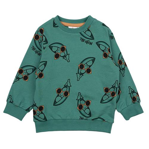 The New Siblings GOTS Neo Sweatshirt Bottle Green 92 cm  Grøn  92 cm  mand