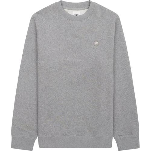 Se Wood Wood Tye Crew 30251378 Sweatshirts Light Melange Grey ved Quint