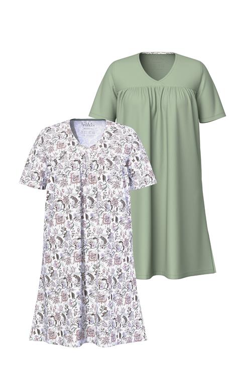 Ulla Popken Natskjorte  siv / lysviolet / pastellilla / hvid