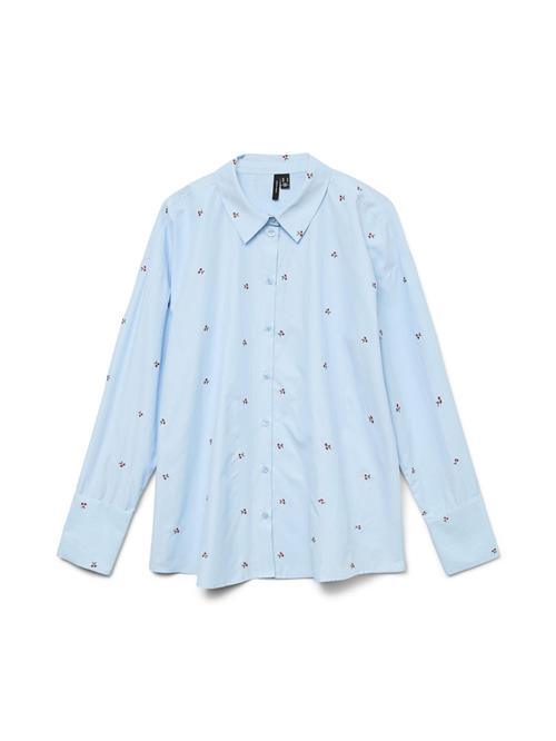 VERO MODA Bluse 'VMSophia'  lyseblå / oliven / rød