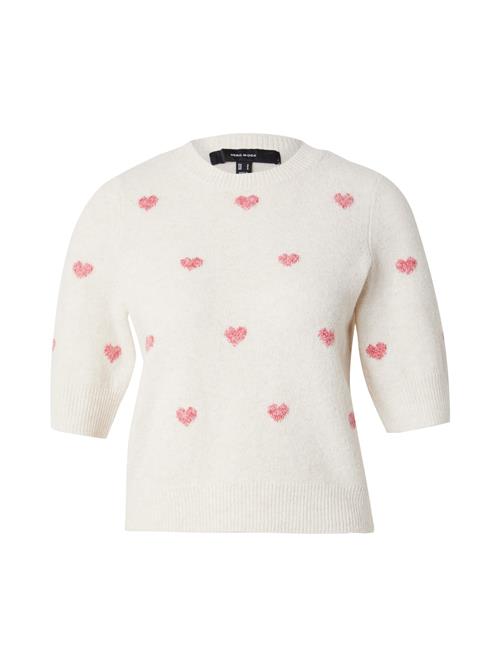 Se VERO MODA Pullover 'VDOFFY INTARSIA'  beige / rød ved About You