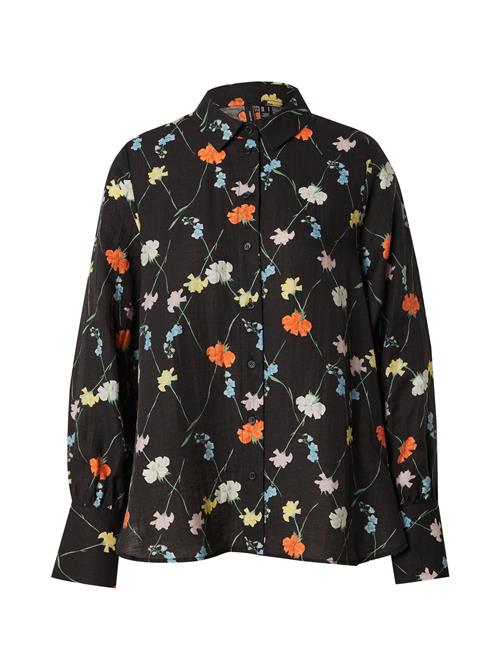 VERO MODA Bluse 'VMFLORA OLGA'  lyseblå / orange / sort / hvid