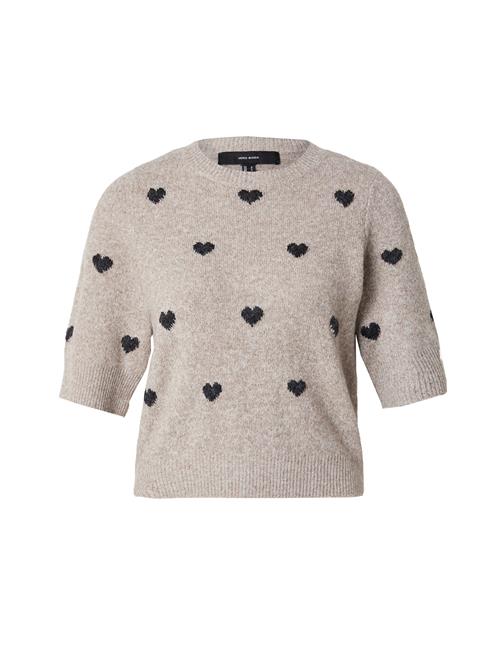 Se VERO MODA Pullover 'VMDoffy Intarsia'  taupe / sort ved About You