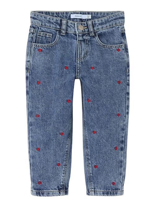 NAME IT Jeans 'NMFBella'  blue denim / rød