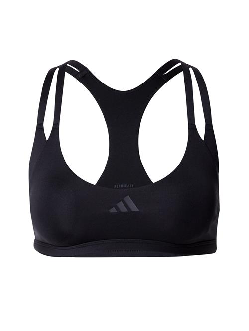 ADIDAS PERFORMANCE Sports-BH 'Aeroimpact Luxe'  grå / sort