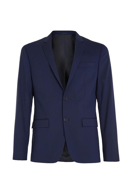 Stretch Wool Slim Suit Blazer Calvin Klein Navy