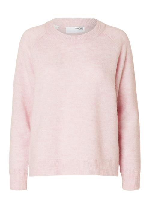 Slflulu Ls Knit O-Neck Selected Femme Pink