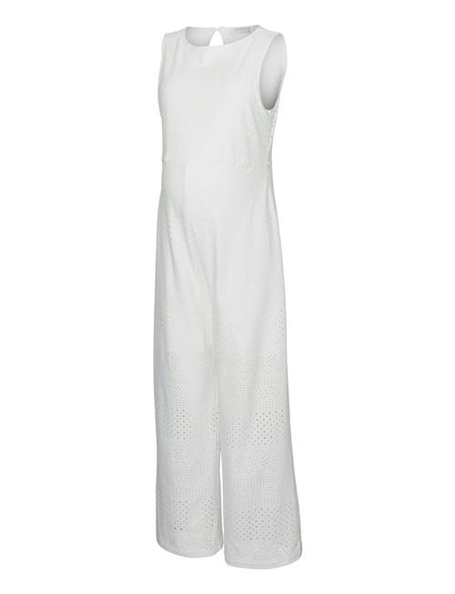 Se Mlangia Sl Jrs Jumpsuit Mamalicious White ved Booztlet