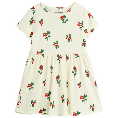 Mini Rodini Lingonberries Aop Kjole Offwhite 80/86 cm  Creme  80/86 cm  Unisex
