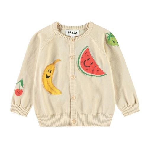 Molo Brody Cardigan Cute Fruits 98 cm  Beige  98 cm  Unisex