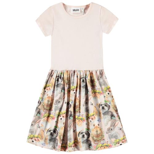 Molo Cissa Short-Sleeved Dress Festival Friends 122/128 cm  Lyserød  122/128 cm  kvinde
