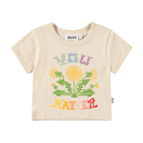 Molo Rizzo Short Sleeve T-Shirt You Matter Multi 122 cm  Beige  122 cm  kvinde